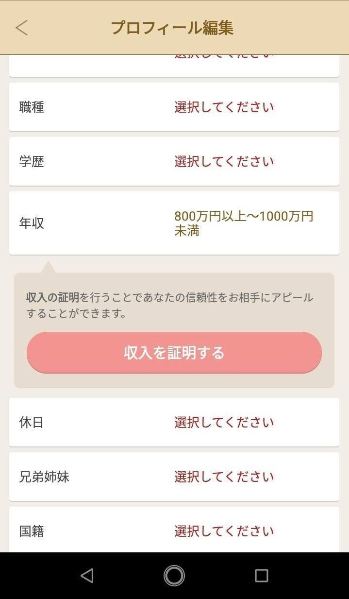 マリッシュ 収入証明の方法
マリッシュ 収入証明の方法