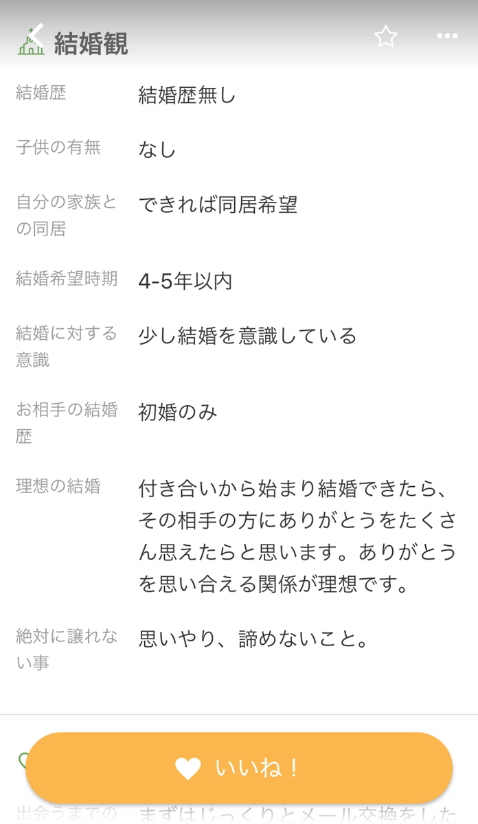 ユーブライド 確認できるプロフィールの項目 ユーブライド 確認できるプロフィールの項目