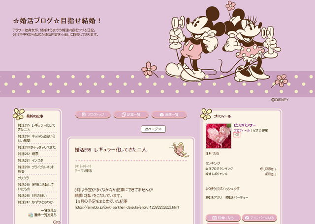 婚活のコツ ピンクパンサーさんの体験記
婚活のコツ ピンクパンサーさんの体験記