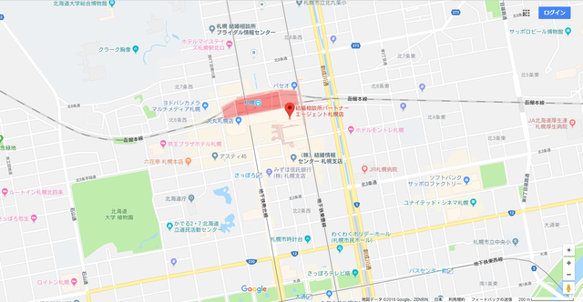婚活恋活アプリ パートナーエージェント札幌店へのアクセス地図 婚活恋活アプリ パートナーエージェント札幌店へのアクセス地図