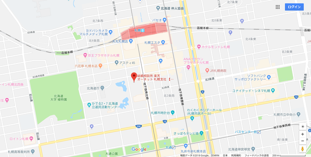 婚活恋活アプリ 楽天オーネット札幌支社へのアクセス地図 婚活恋活アプリ 楽天オーネット札幌支社へのアクセス地図