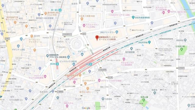 結婚相談所 パートナーエージェント浜松店へのアクセス地図 結婚相談所 パートナーエージェント浜松店へのアクセス地図