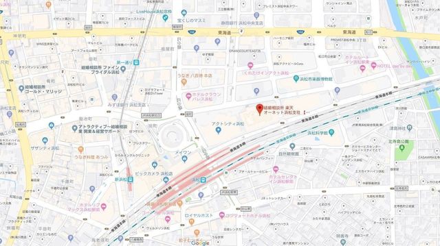 結婚相談所 楽天オーネット 浜松支社へのアクセス地図 結婚相談所 楽天オーネット 浜松支社へのアクセス地図