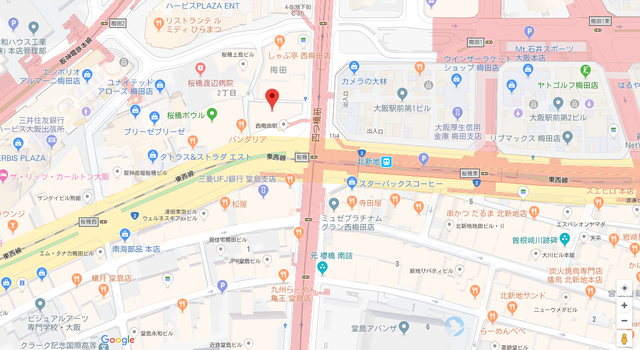 関西ブライダル IBJメンバーズ大阪店へのアクセス地図 関西ブライダル IBJメンバーズ大阪店へのアクセス地図