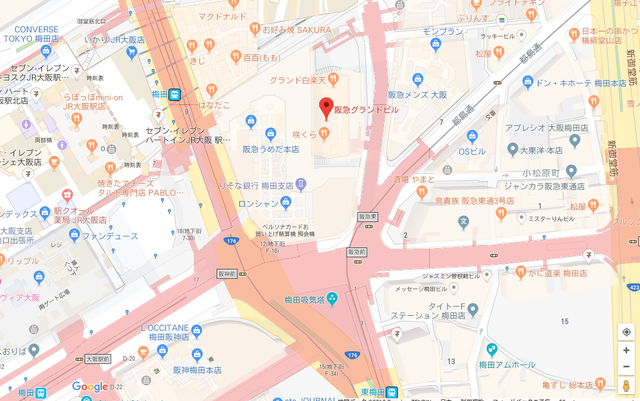 関西ブライダル フェリーチェ梅田ラウンジへのアクセス地図 関西ブライダル フェリーチェ梅田ラウンジへのアクセス地図