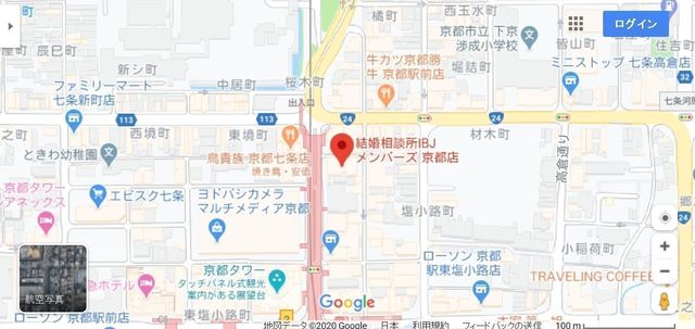 結婚相談所 IBJメンバーズ 京都店へのアクセス地図 結婚相談所 IBJメンバーズ 京都店へのアクセス地図