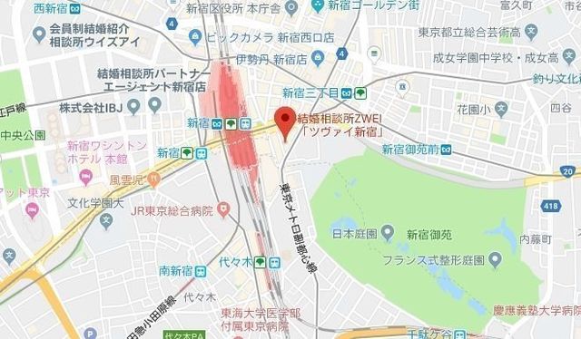 婚活のコツ ツヴァイ新宿へのアクセス地図
婚活のコツ ツヴァイ新宿へのアクセス地図