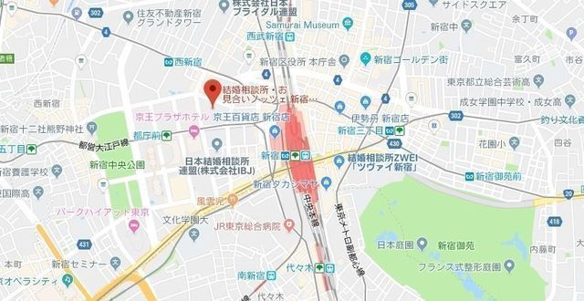 婚活のコツ ノッツェ 新宿本店のアクセス地図
婚活のコツ ノッツェ 新宿本店のアクセス地図