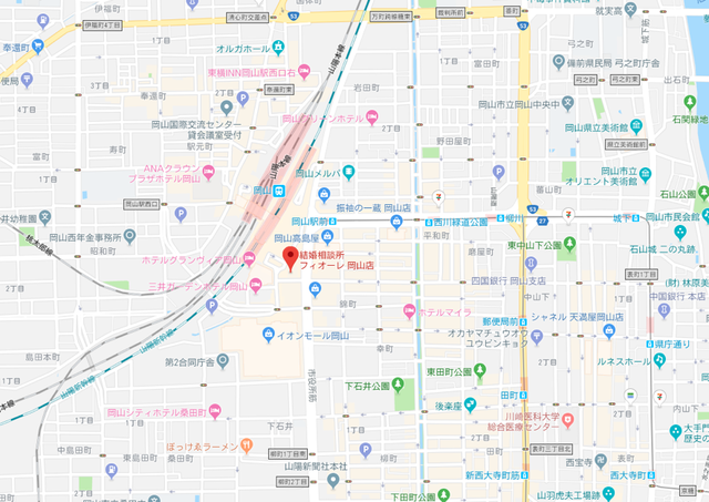 結婚相談所 フィオーレ 岡山支店のアクセス地図
結婚相談所 フィオーレ 岡山支店のアクセス地図