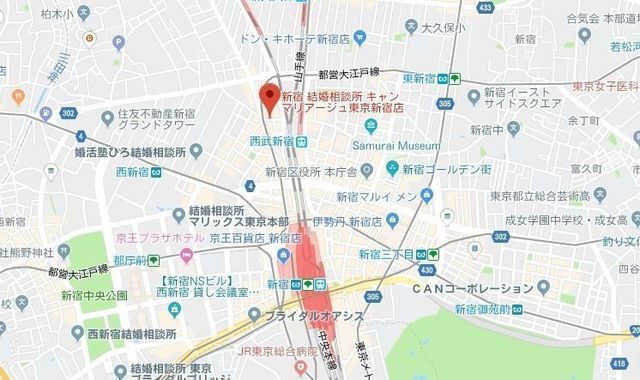婚活のコツ キャンマリアージュ東京新宿店のアクセス地図
婚活のコツ キャンマリアージュ東京新宿店のアクセス地図