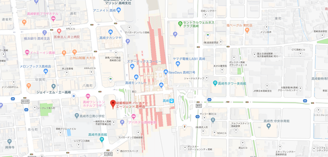 婚活のコツ パートナーエージェント高崎店へのアクセス地図 婚活のコツ パートナーエージェント高崎店へのアクセス地図