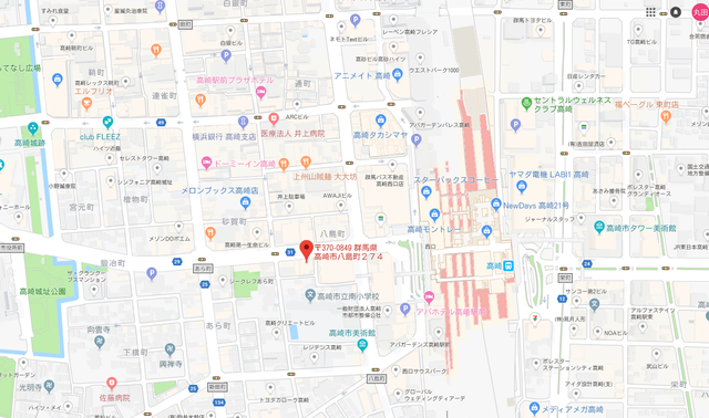 婚活のコツ 群馬県仲人協会のアクセス地図
婚活のコツ 群馬県仲人協会のアクセス地図