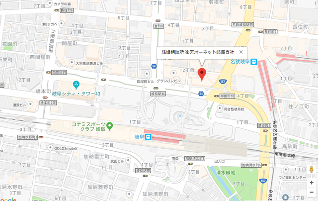 結婚相談所の基礎知識とコツ オーネット岐阜支社へのアクセス地図 結婚相談所の基礎知識とコツ オーネット岐阜支社へのアクセス地図