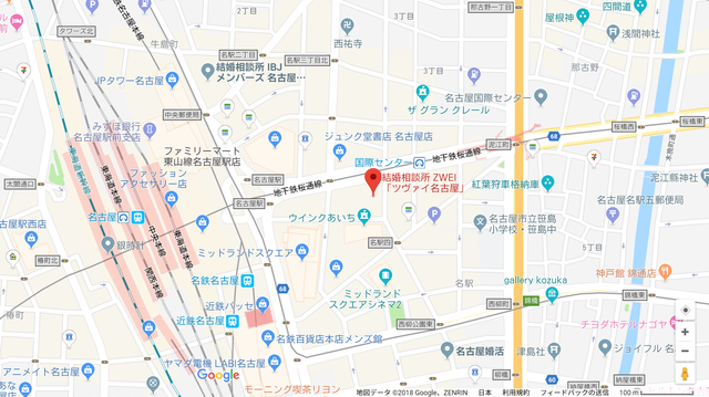 結婚相談所の基礎知識とコツ ツヴァイ名古屋支店へのアクセス地図 結婚相談所の基礎知識とコツ ツヴァイ名古屋支店へのアクセス地図