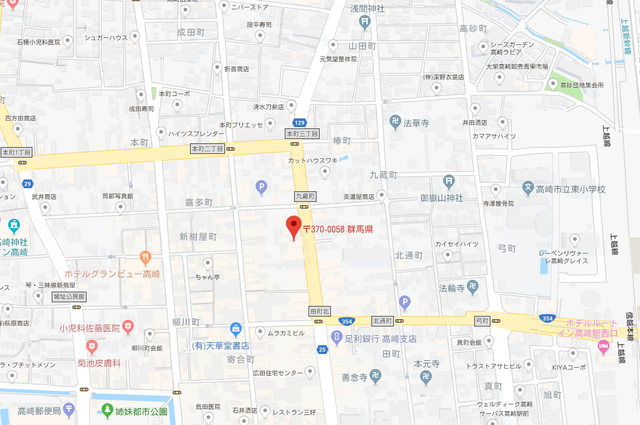 婚活のコツ ファインブライダル高崎のアクセス地図
婚活のコツ ファインブライダル高崎のアクセス地図