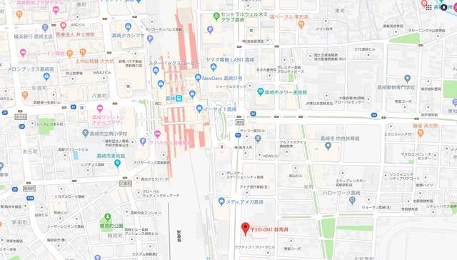 婚活のコツ ウェブ高崎支店のアクセス地図
婚活のコツ ウェブ高崎支店のアクセス地図