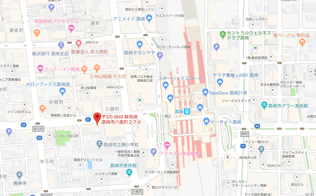 婚活のコツ 群馬結婚サポートセンターのアクセス地図
婚活のコツ 群馬結婚サポートセンターのアクセス地図