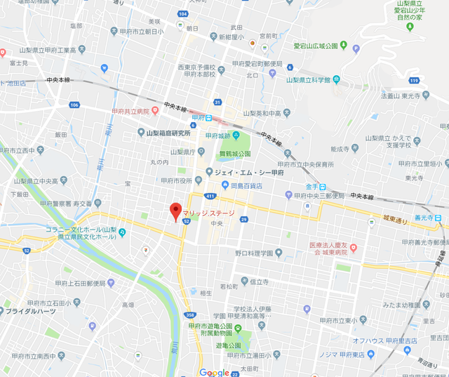 結婚相談所 マリッジステージ山梨のアクセス地図
結婚相談所 マリッジステージ山梨のアクセス地図