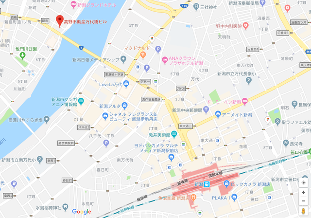 婚活恋活アプリ ウェブ新潟支店のアクセス地図
婚活恋活アプリ ウェブ新潟支店のアクセス地図