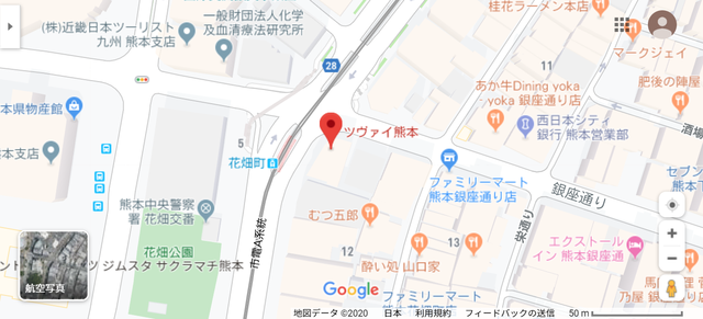 結婚相談所 ツヴァイ熊本のアクセス地図 結婚相談所 ツヴァイ熊本のアクセス地図