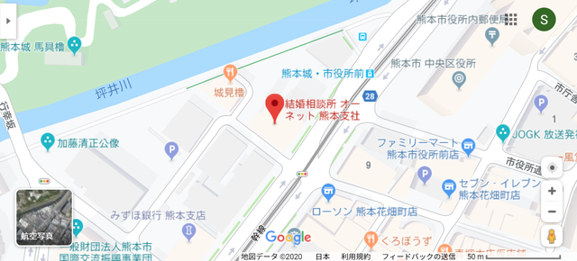 結婚相談所 オーネット熊本支社のアクセス地図 結婚相談所 オーネット熊本支社のアクセス地図