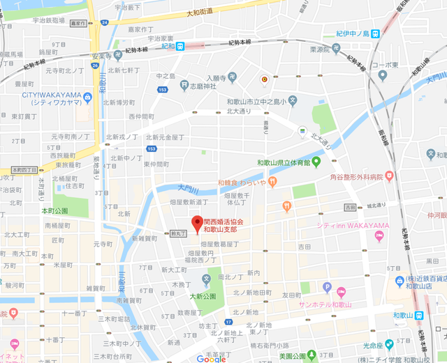 婚活恋活アプリ 関西婚活協会和歌山支部のアクセス地図
婚活恋活アプリ 関西婚活協会和歌山支部のアクセス地図