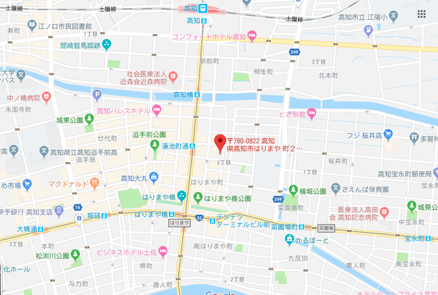 婚活恋活アプリ ノッツェ 高知サロンのアクセス地図 婚活恋活アプリ ノッツェ 高知サロンのアクセス地図