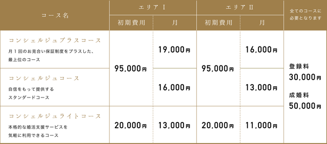 パートナーエージェント パートナーエージェントの料金体系とコースまとめ
パートナーエージェント パートナーエージェントの料金体系とコースまとめ