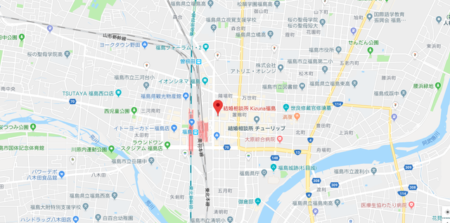 結婚相談所 Kizuna福島のアクセス地図 結婚相談所 Kizuna福島のアクセス地図