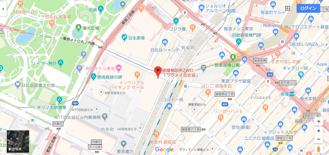 取材 取材した日比谷本店へのアクセス地図 取材 取材した日比谷本店へのアクセス地図