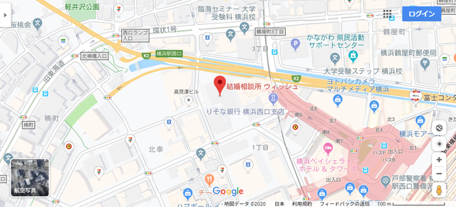 結婚相談所 マリッジクラブウィッシュ横浜本店へのアクセス地図 結婚相談所 マリッジクラブウィッシュ横浜本店へのアクセス地図